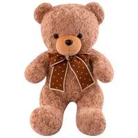 Leantoys Plüschteddybär mit gepunkteter Schleife, 45 cm