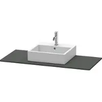 Duravit XSquare Konsole, 1 Ausschnitt, 1200x16x550mm, XS060F04949, Farbe: Graphit Matt Dekor