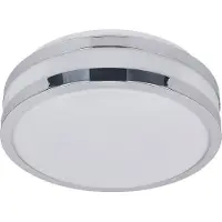 Prezent Deckenleuchte NORD 2xE27/40W,IP44, Chrom/weiss/Opal Ø 285 B: 90, Fassung E27, dimmbar