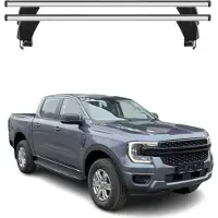 Menabo Dachträger Grundträger für Ford Ranger T6 II 2022-2025 Alu Grau 2tlg