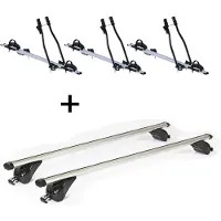 VDP 3x Fahrradträger SAGITTAR + Dachträger/Relingträger KING1 kompatibel mit für VW Passat (B8) Variant (5 Türer) ab 14
