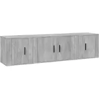 Syfax 3-tlg. TV-Schrank-Set Betongrau Holzwerkstoff