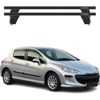 Menabo Dachträger Querträger für Peugeot 308 2007-2014 ABE Aluminium Schwarz