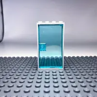 LEGO 100x weißer Rahmen 1x4x6 mit transparent-hellblauer Tür