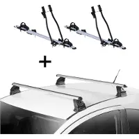 VDP 2x Fahrradträger SAGITTAR + Dachträger EVO ALU kompatibel mit für Kia Cee'd (CD) 5 Türer ab 2018