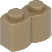 LEGO 1x2 Pallisade - 250 Stück Dunkles Beige