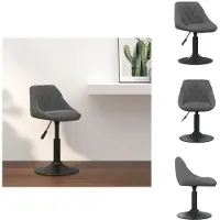 vidaXL Barhocker Dunkelgrau Samt - Barhocker