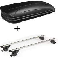 VDP Dachbox VDPMAA320 320Ltr abschließbar schwarz matt + Dachträger/Relingträger KING1 kompatibel mit für Toyota Auris (E180) Touring Sports (5 Türer) ab 13