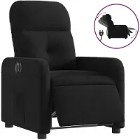 Syfax Relaxsessel Elektrisch Schwarz Stoff