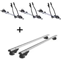 VDP 3x Fahrradträger SAGITTAR + Dachträger VDP004 L kompatibel mit für Opel Astra Caravan 92-04