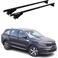 Menabo Dachgepäckträger, Querstange, für Kia Sorento Hybrid, Baujahr 2020-2024, Farbe: Schwarz