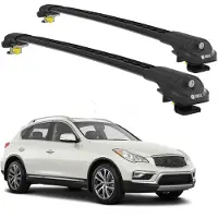 TURTLE DACHTRÄGER AIR-1 INFINITI QX50 J50 2014 - 2017 (Raised Rails) , Schwarz