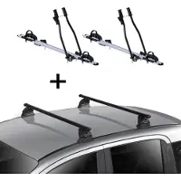 VDP 2x Fahrradträger SAGITTAR + Dachträger EVO Stahl kompatibel mit für Citroen Nemo 3-5 Türer ab 2008
