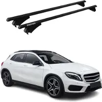 Menabo Dachgepäckträger, Querstange, für Mercedes GLA X156, Baujahr 2014-2024, Farbe: Schwarz