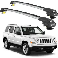 TURTLE DACHTRÄGER AIR-1 JEEP PATRIOT ALL 2007 - 2017 (Raised Rails) , Silber
