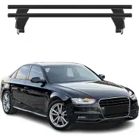Menabo Dachträger für Audi A4 B8 Limo 2008-2012 Pere-FL 50kg Alu Schwarz 2x