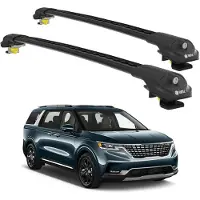 TURTLE DACHTRÄGER AIR-1 KIA CARNIVAL KA4 2021 - 2024 (Raised Rails) , Schwarz