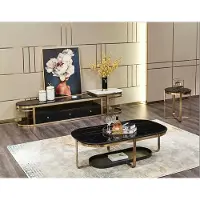 AEA Wohnzimmer Set Sidebaord Couchtisch Beistelltisch Tisch 3tlg. Komplett Garnitur