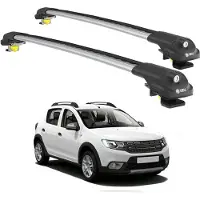 TURTLE DACHTRÄGER AIR-1 DACIA SANDERO STEPWAY (B8) 2013 - 2020 , Silber