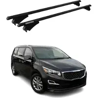 Menabo Dachgepäckträger, Querstange, für Kia Grand Carnival, Baujahr 2014-2020, Farbe: Schwarz