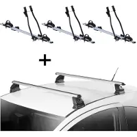 VDP 3x Fahrradträger SAGITTAR + Dachträger EVO ALU kompatibel mit für Citroen C3 II 5 Türer 2009-2016