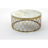 AEA Holz Couchtisch in Natur mit Edelstahl-Details, modernes Design