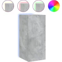 Syfax TV-Wandschrank mit LED-Leuchten Betongrau 30,5x35x70 cm