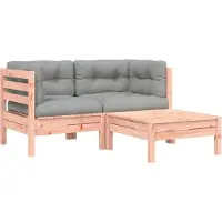Syfax Gartensofa mit Kissen und Hocker 2-Sitzer