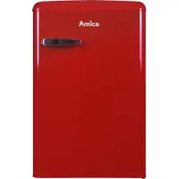 Amica KS 15610 R, Kühlschrank mit Gefrierfach im Retro Design, 85 cm Höhe, chili red,
