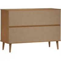 Syfax Schubladenschrank MOLDE Braun 113x40x80 cm Massivholz Kiefer