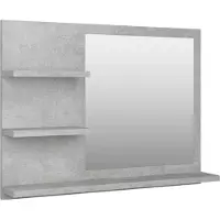 Syfax Badspiegel Betongrau 60x10,5x45 cm Holzwerkstoff