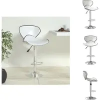 vidaXL Barhocker Weiß Kunstleder - Barhocker