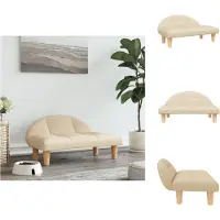 vidaXL Hundebett Creme 70x52x30 cm Stoff - Hundebetten