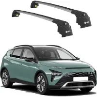 TURTLE DACHTRÄGER AIR-2 , Silber HYUNDAI BAYON BC3 CUV 2021 2022 2023 2024 SUV