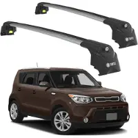 TURTLE DACHTRÄGER AIR-2 , Silber KIA SOUL PS 2014 - 2019 (Kleinwagen)
