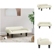 vidaXL Hundebett Creme 70x40x24 cm Samt - Hundebetten
