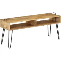 The Living Store TV-Schrank Mangoholz Massiv 110 x 35 x 45 cm