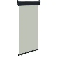Syfax Balkon-Seitenmarkise 85x250 cm Grau