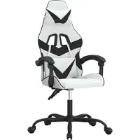 Syfax Gaming-Stuhl Weiß und Schwarz Kunstleder