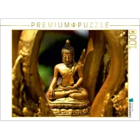 CALVENDO 4059478903579 Buddhas Glanz 1000 Teile Lege-Größe 64 x 48 cm Foto-Puzzle Bild von by Sylvia Seibl CrystalLights, Weiß, 1000 Stück(e), andere, 14 Jahr(e)