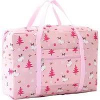König Design Reisetasche Boardgepäck 33 x 47 x 16 cm, Farbe:Rosa Lamm