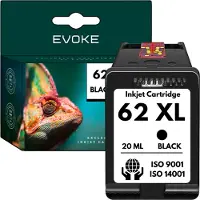Evoke Patrone für HP 62 XL ️️ OFFICEJET 5740 200 252 8040 Envy 5540 5640 5660 7640 ️