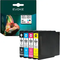 Evoke Patronen für Epson T9071 T9072 T9073 T9074 ️️ WF6090DW WF6090DTWC WF6590DWF WF6590DTWFC ️