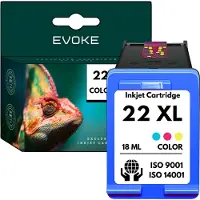 Evoke Patrone für HP 22 XL Farbe ️️ 1410 1415 D1560 F4180 F2180 F2280 1415 1410 ️
