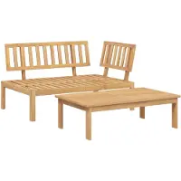 Syfax 2-tlg. Garten-Sofagarnitur aus Paletten Massivholz Akazie