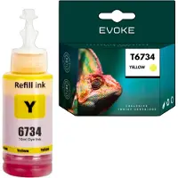 Evoke Patrone für Epson T6734 Gelb T6734Y ️️ ECOTANK L800 L805 L810 L850 L1800 ️