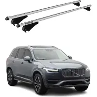 Menabo Dachgepäckträger, Querstange, für Volvo XC90, Baujahr 2015-2019, Farbe: Silber