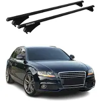 Menabo Dachträger für Audi A4 Allroad B8 2009-2016 ABE Alu Schwarz 2x