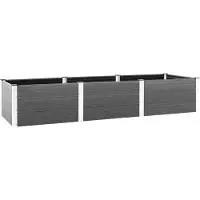 Syfax Hochbeet Grau 300x100x54 cm WPC