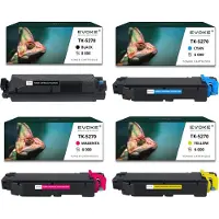 Evoke 4x Toner für Kyocera TK5270K-TK5270B TK5270K CMYK = Schwarz + Blau + Rot + Gelb | Ersatz für M6230 M6230cidn M6230cidnt M6630 M6630cidn P6230